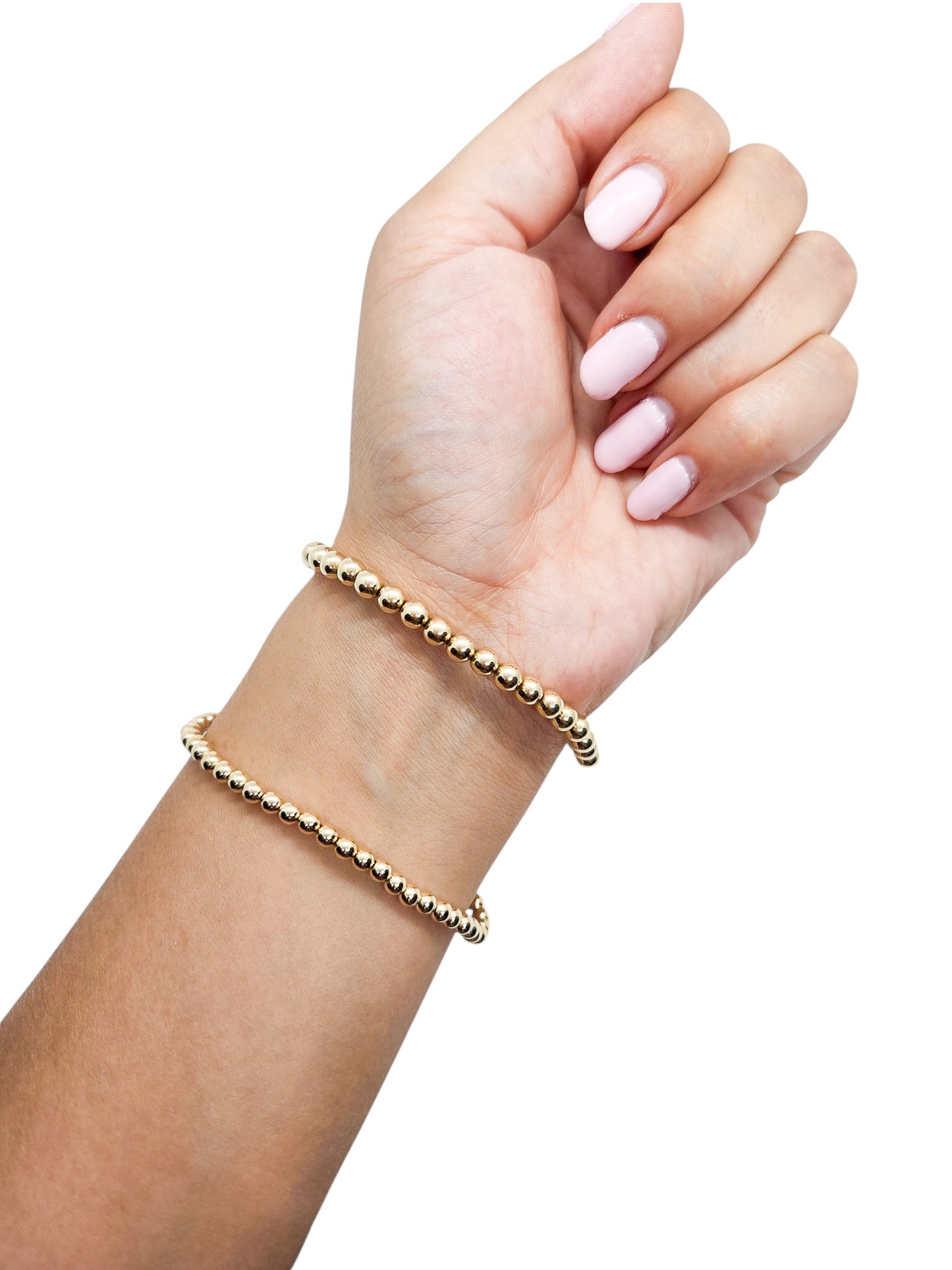 Pulsera bola BIMETAL 4mm (PLATA Y ORO)