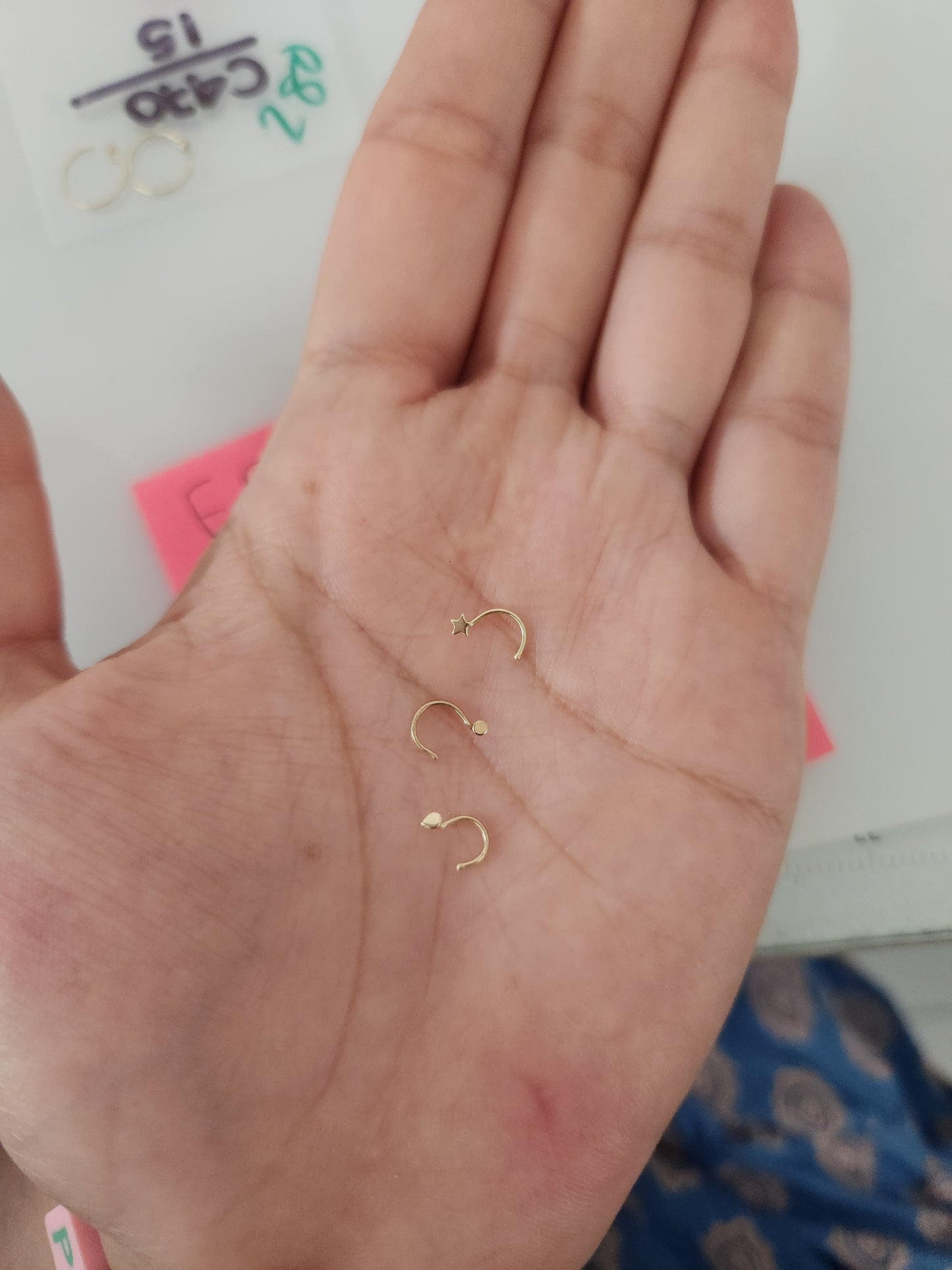 Pieza arete para nariz minis 10k DORADO