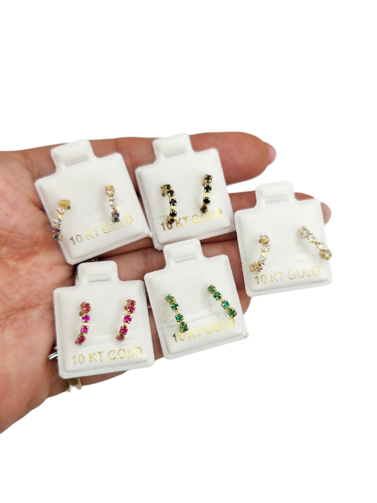 Par o pieza Broquel Media Coqueta colores GRANDES 1cm Oro 10k