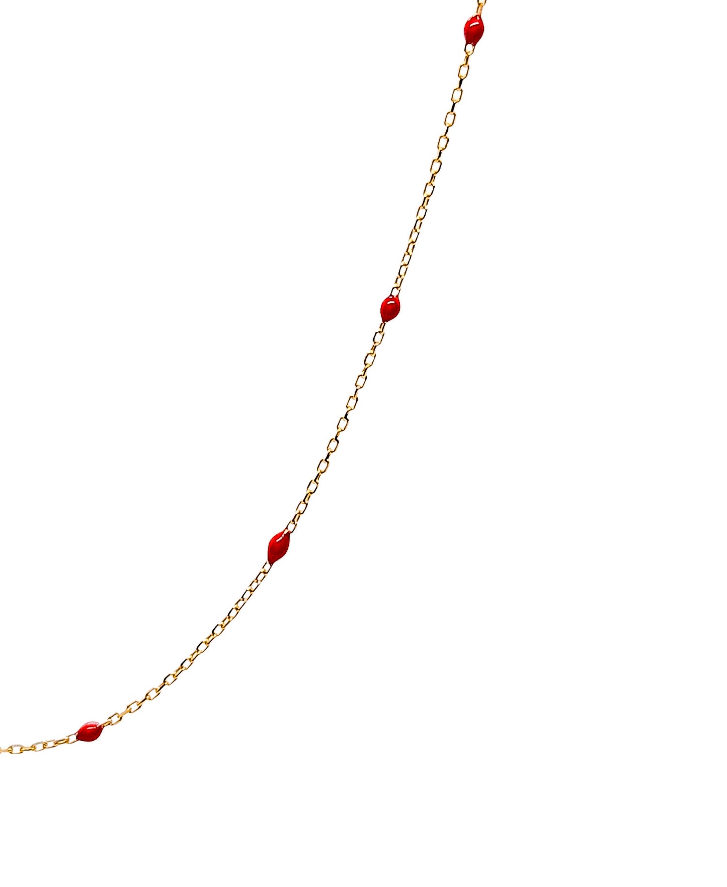 Gargantilla esmalte rojo oro 10k