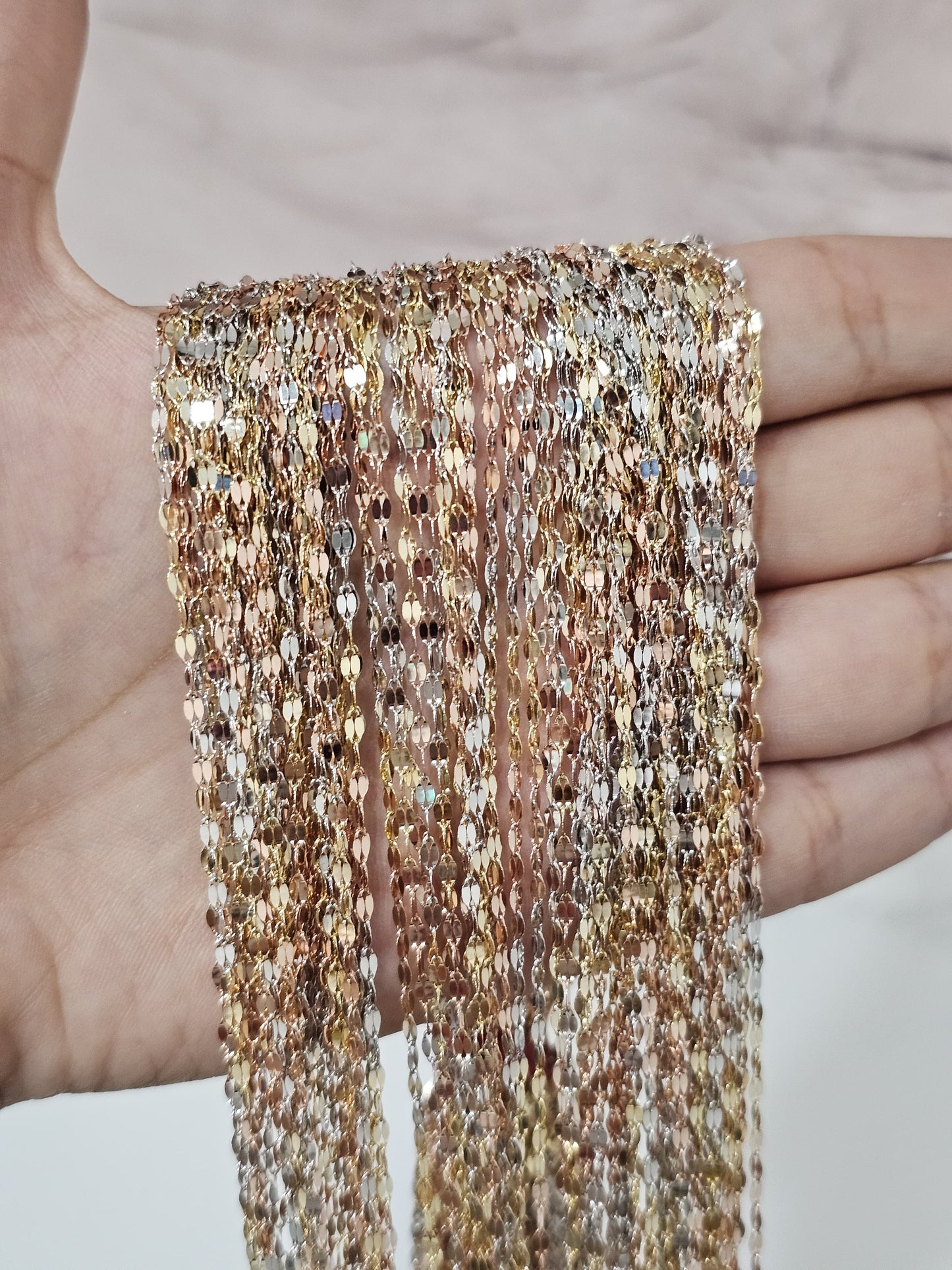 Cadena granos de café oro 10k