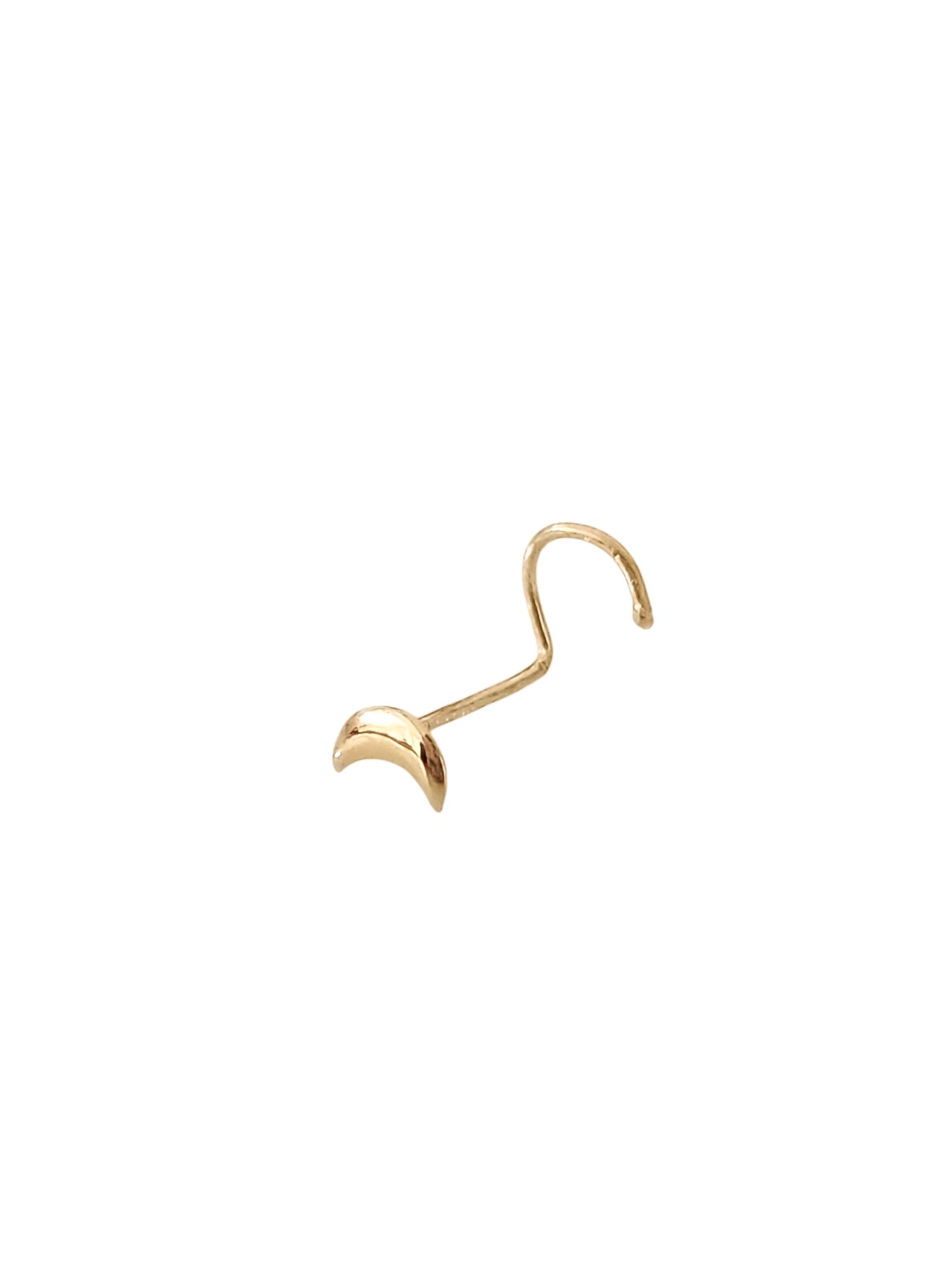 Pieza arete para nariz luna oro 10k DORADO