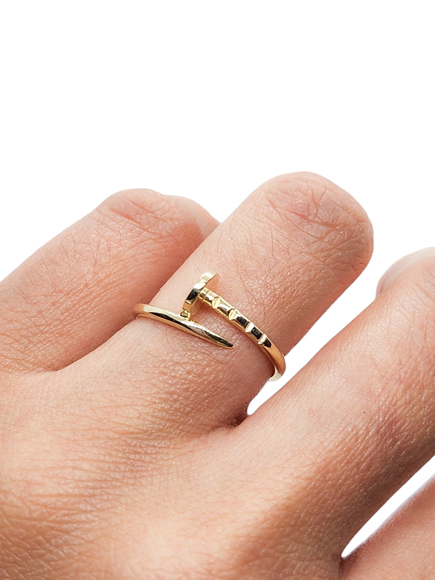 Anillo clavo oro 10k