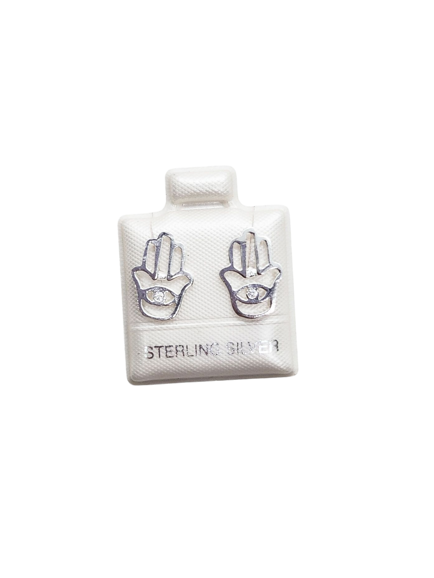 Par de Broquel mano fátima grande plata 925