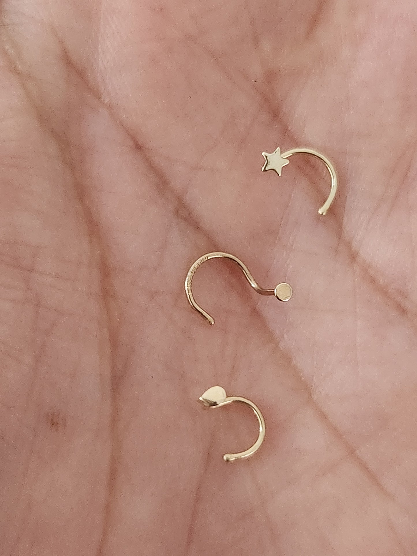 Pieza arete para nariz minis 10k DORADO
