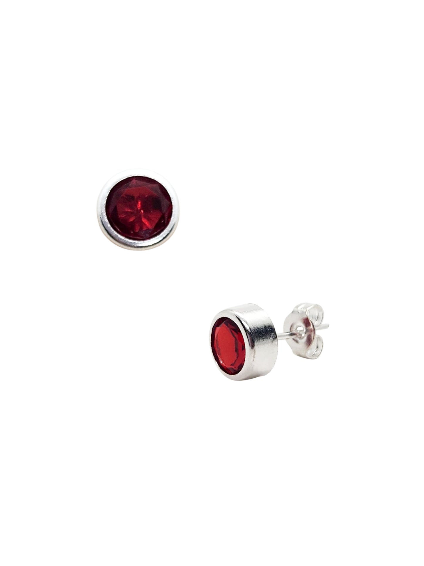 Par de Broquel barril XL 7" rojo plata 925