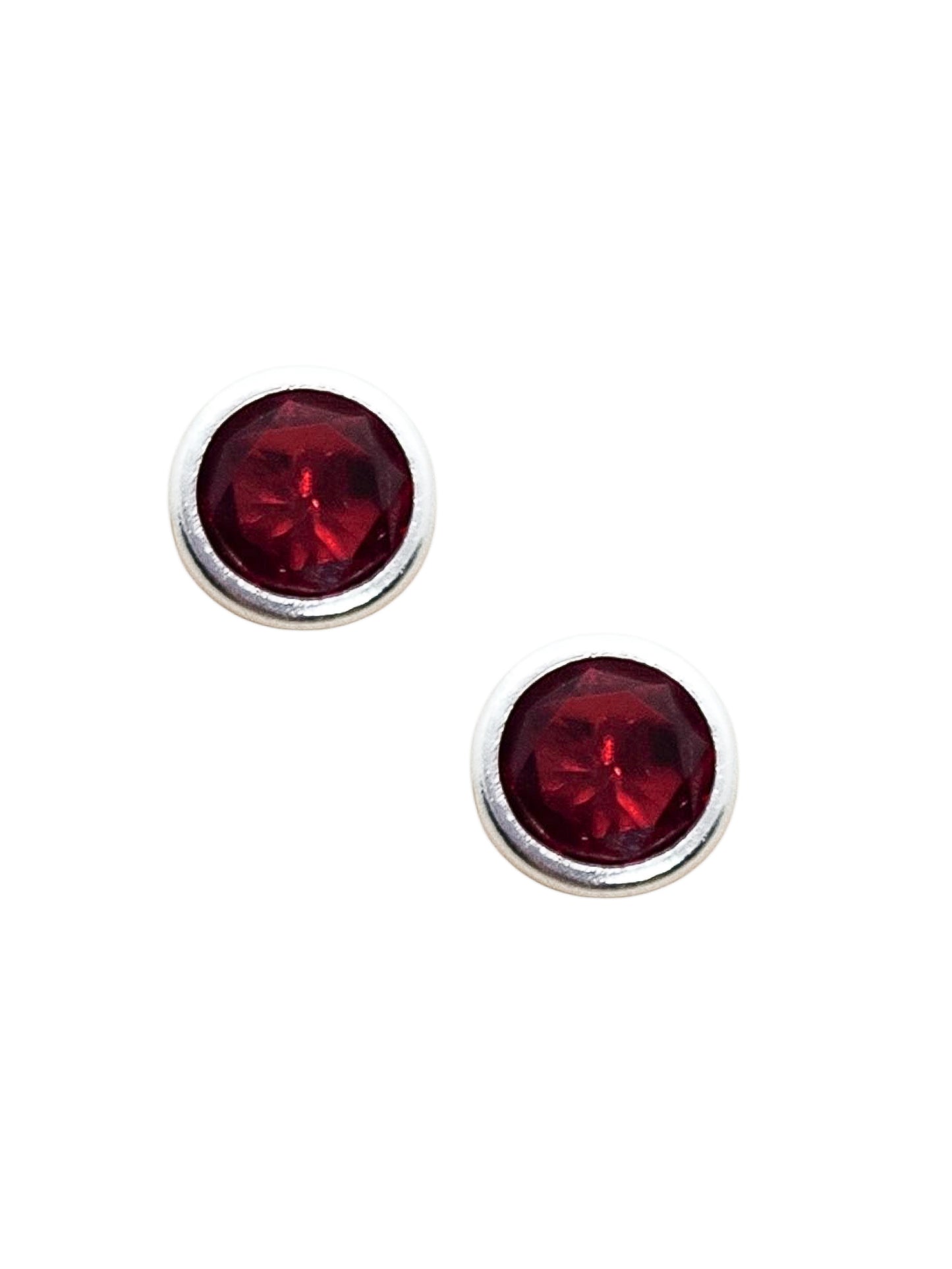 Par de Broquel barril XL 7" rojo plata 925