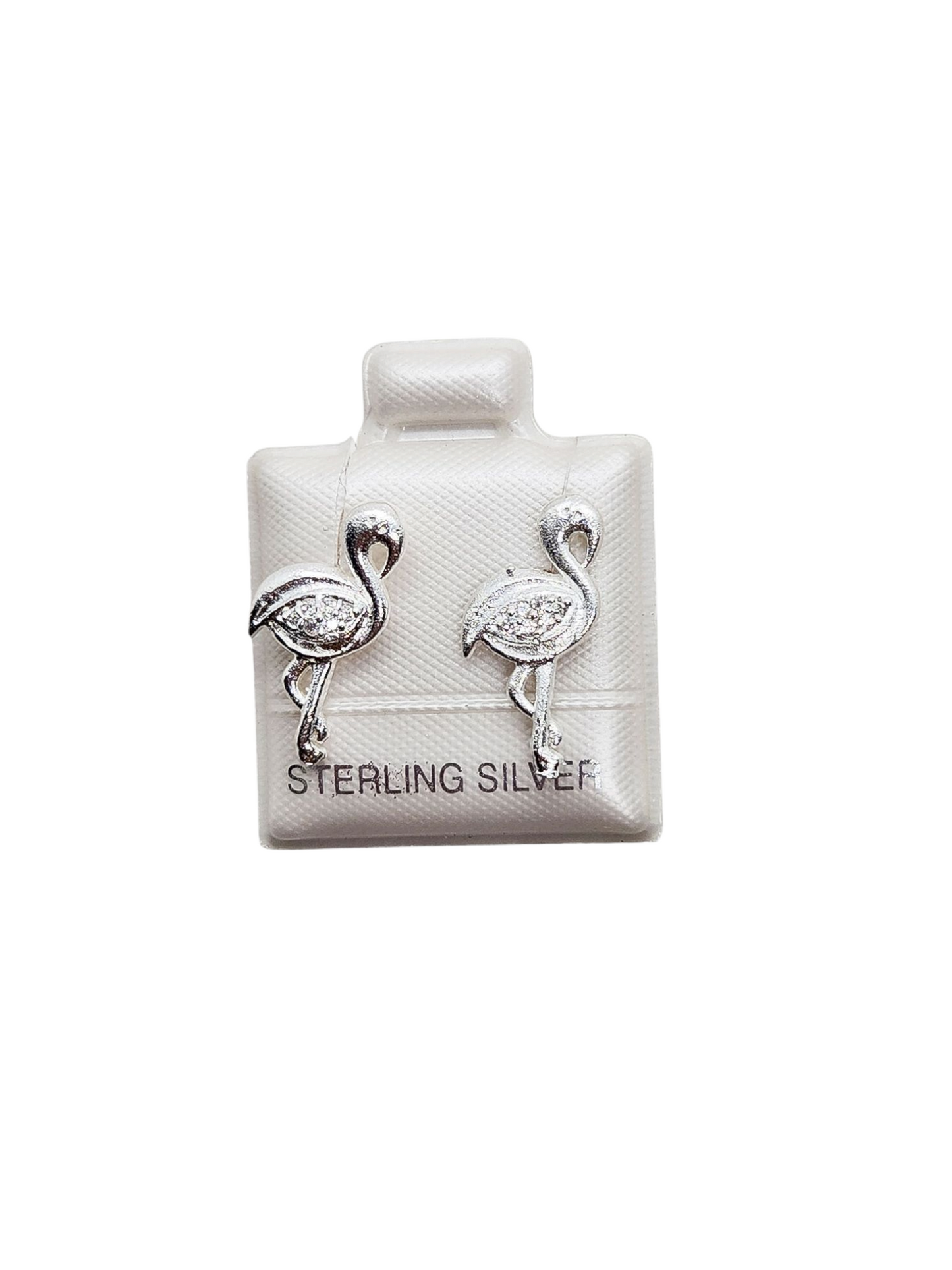 Par de Broquel flamingo plata 925