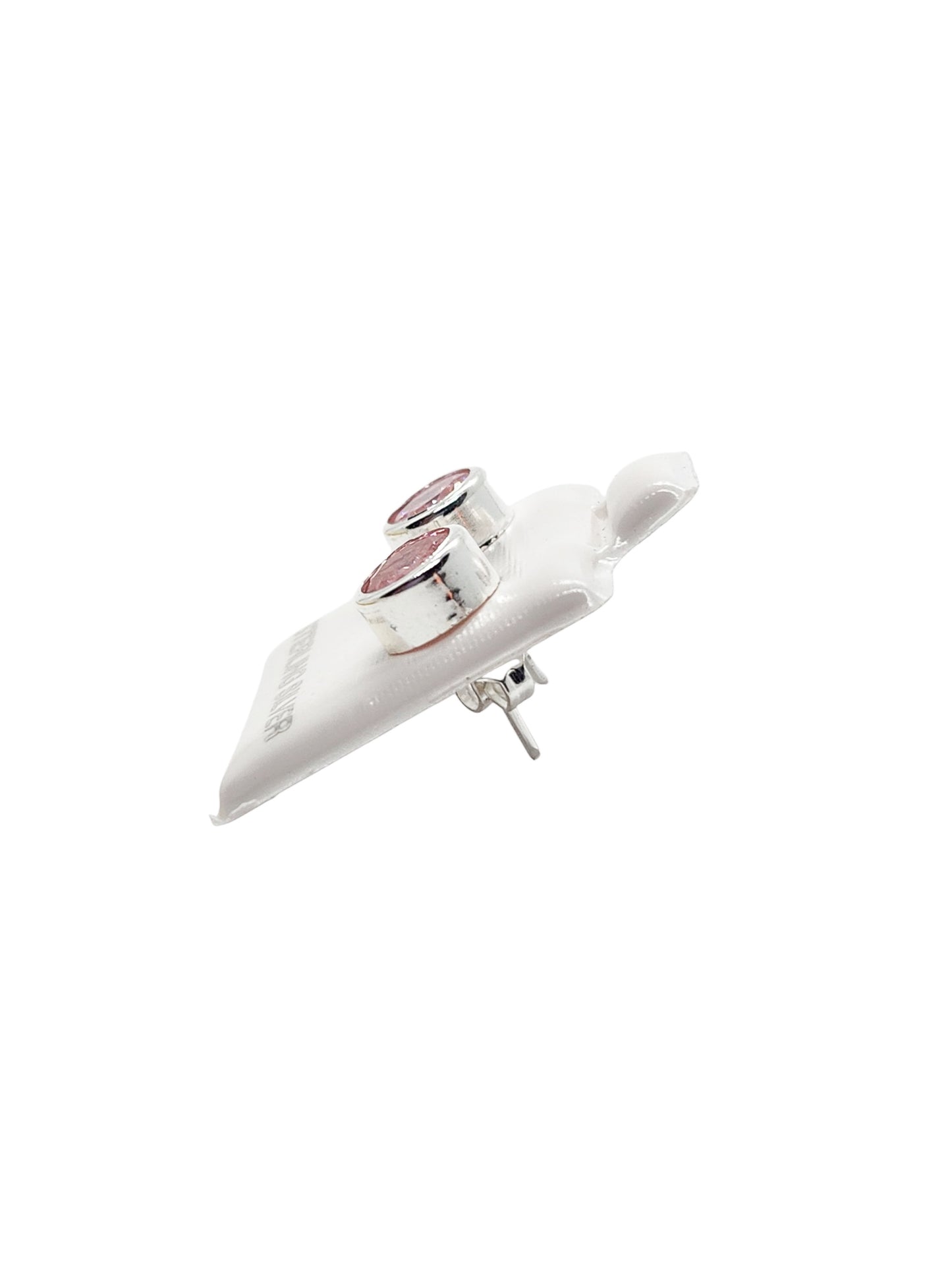 Par de Broquel barril XL 7" rosa plata 925