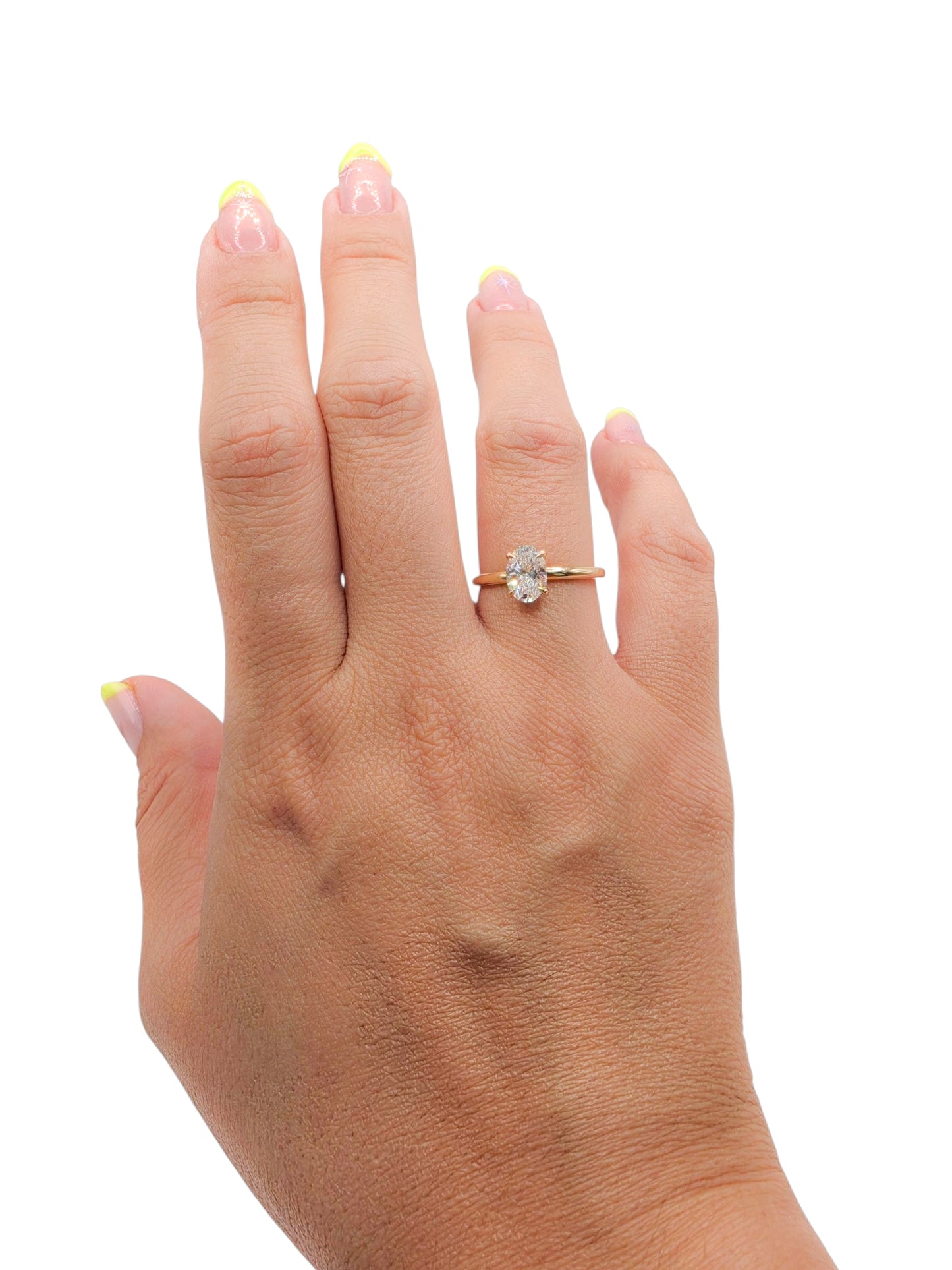 Anillo solitario oro 14k
