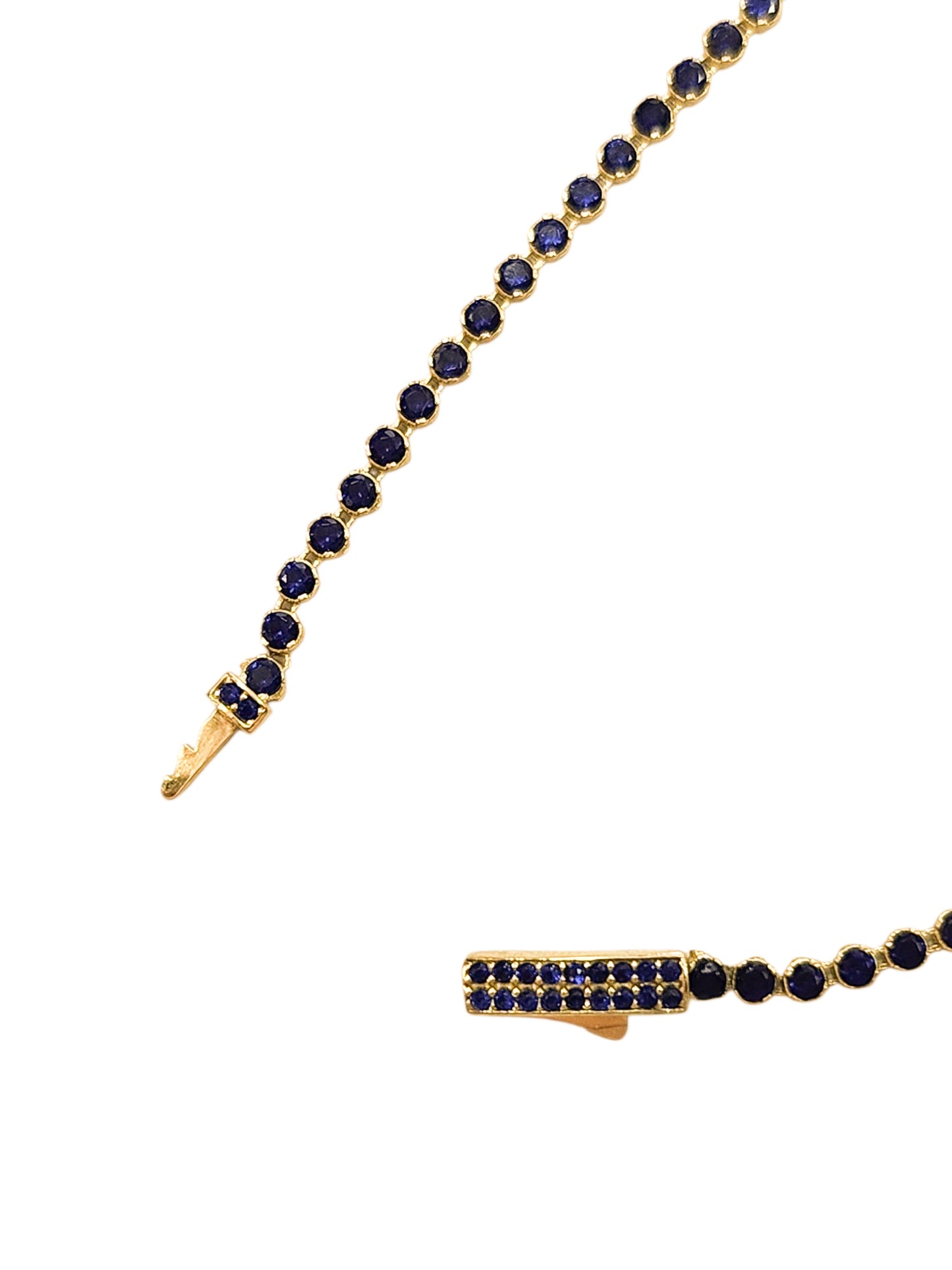 Pulsera tenis zafiro oro amarillo oro 10k