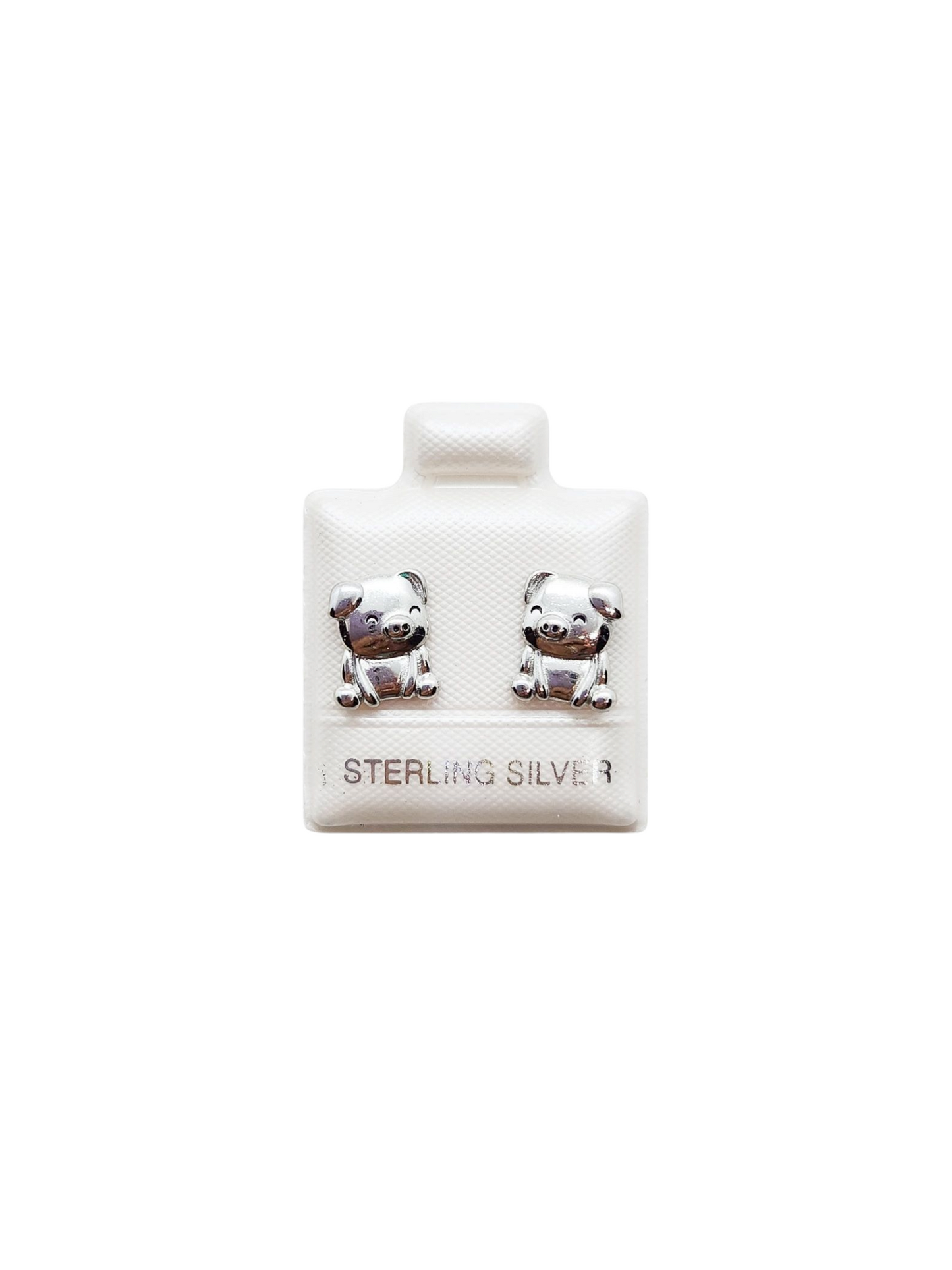 Par de Broquel puerquito PREMIUM plata 925
