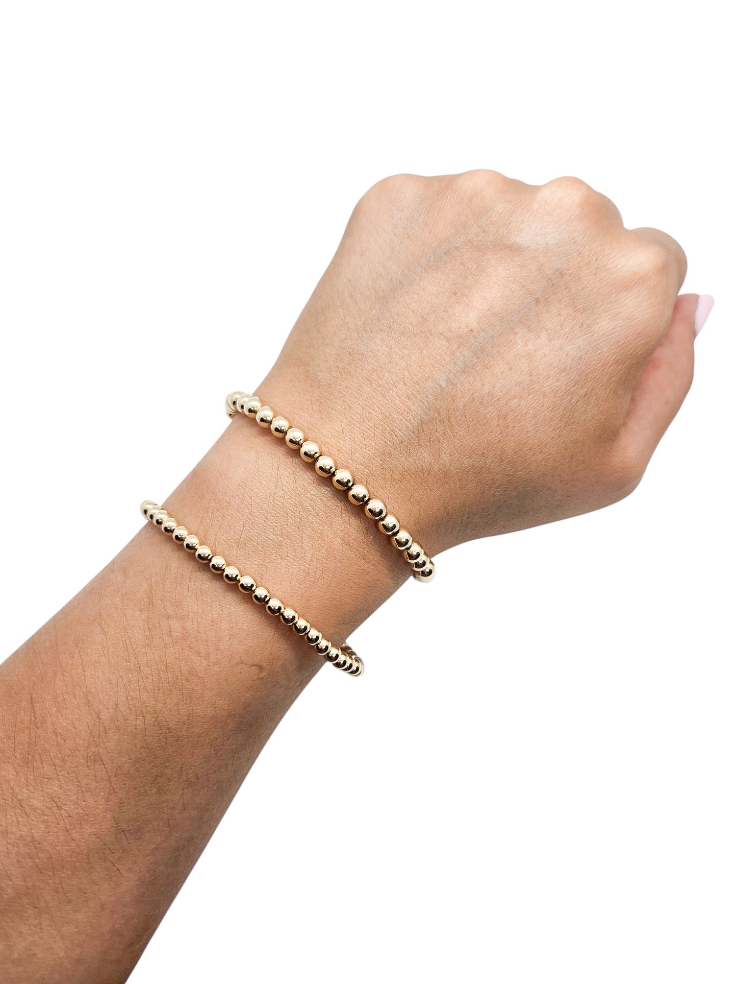 Pulsera bola BIMETAL 5mm (PLATA Y ORO)