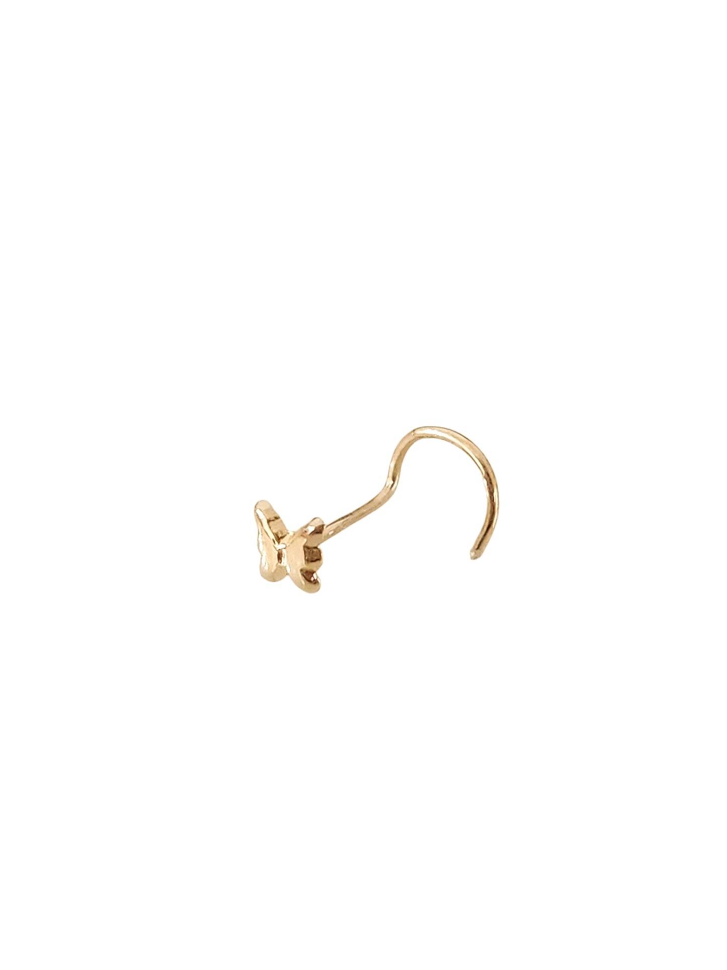 Pieza arete para nariz mariposa oro 10k DORADO
