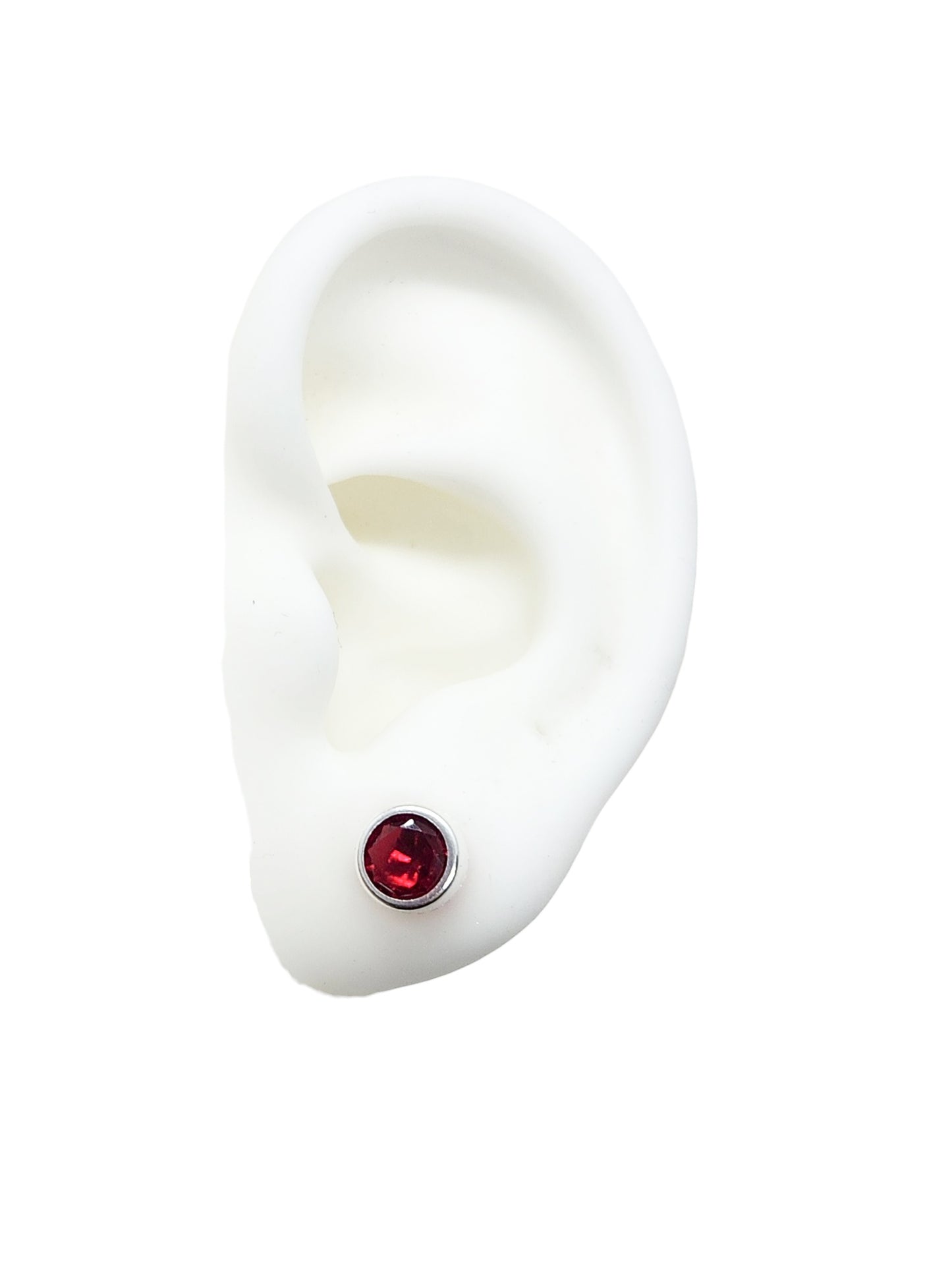Par de Broquel barril XL 7" rojo plata 925