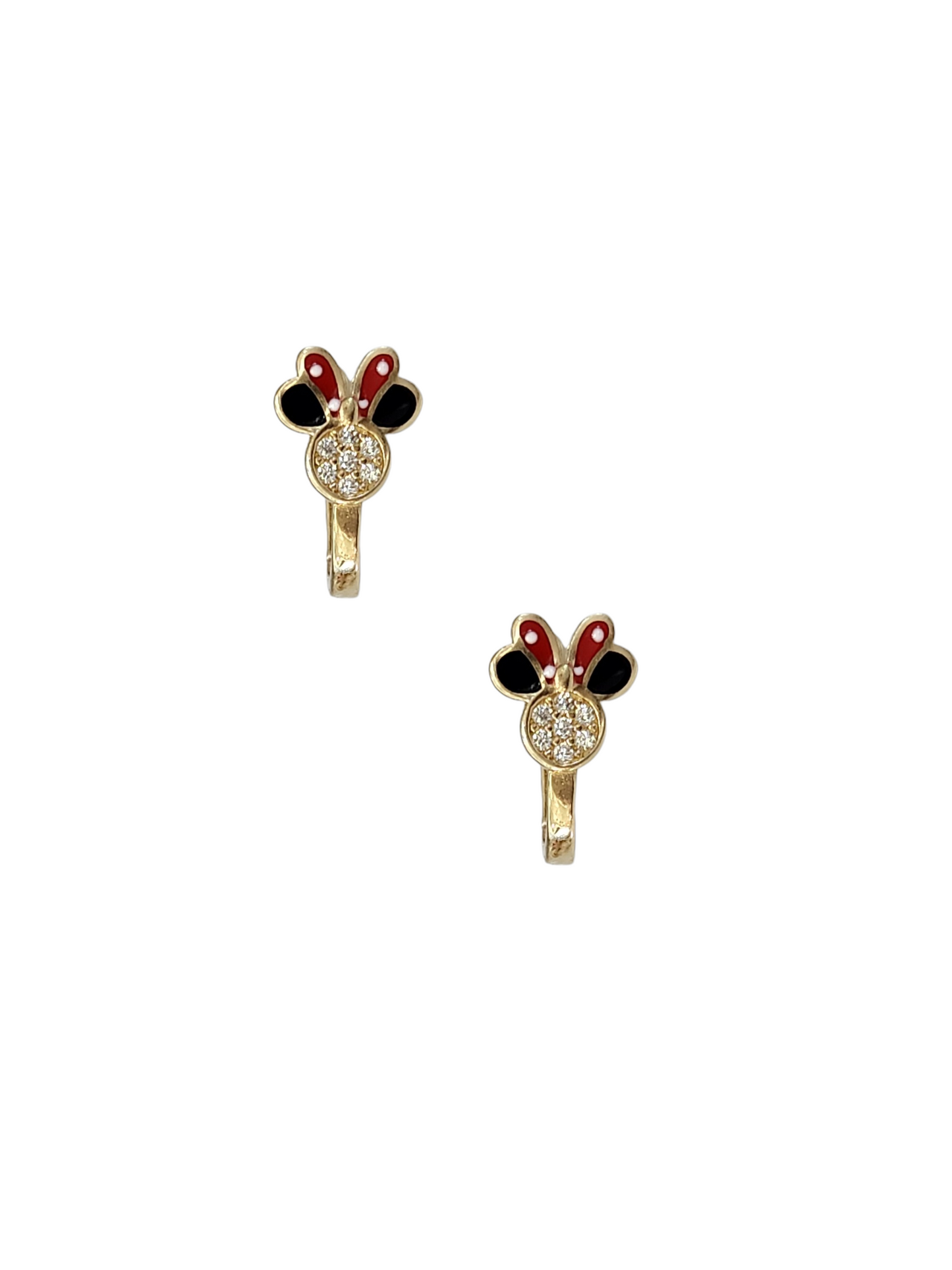 Aretes de ratona oro 10k