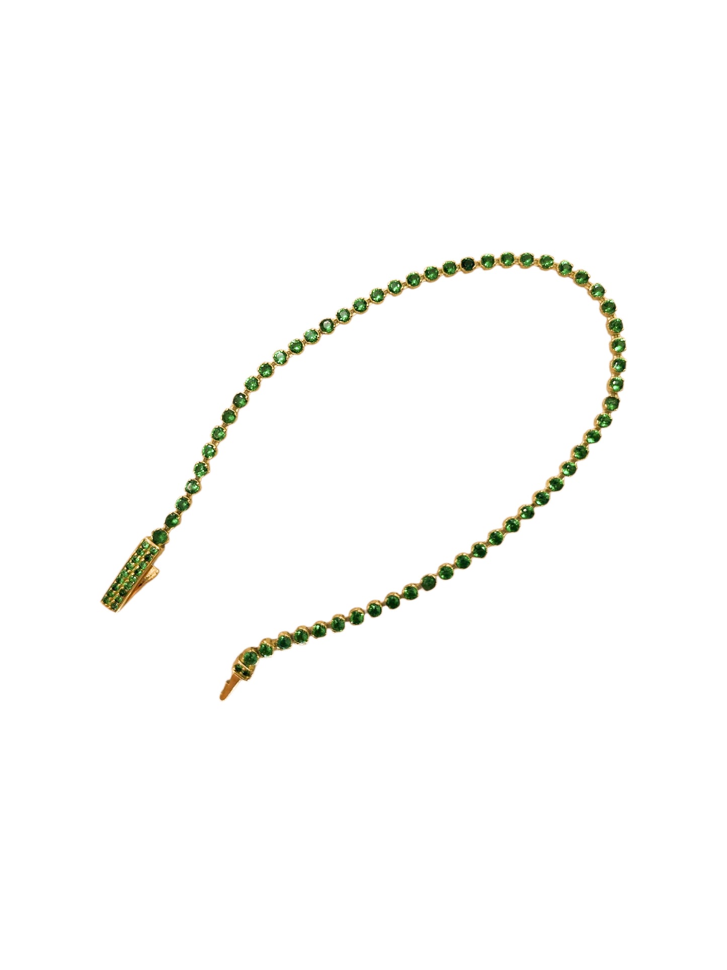 Pulsera tenis esmeralda oro amarillo oro 10k