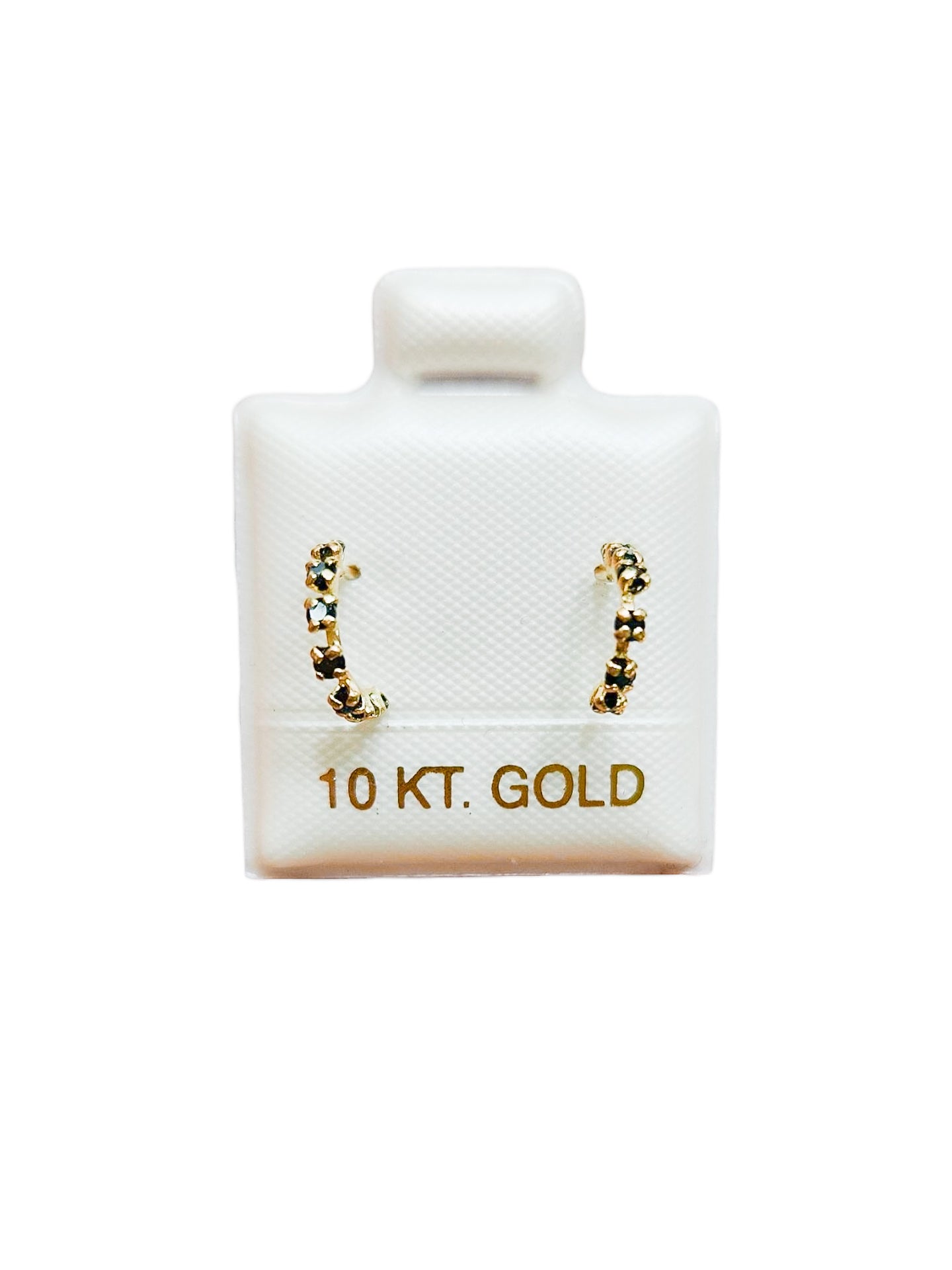 Par o Pieza de Broquel media coqueta negro Oro de 10k DORADO