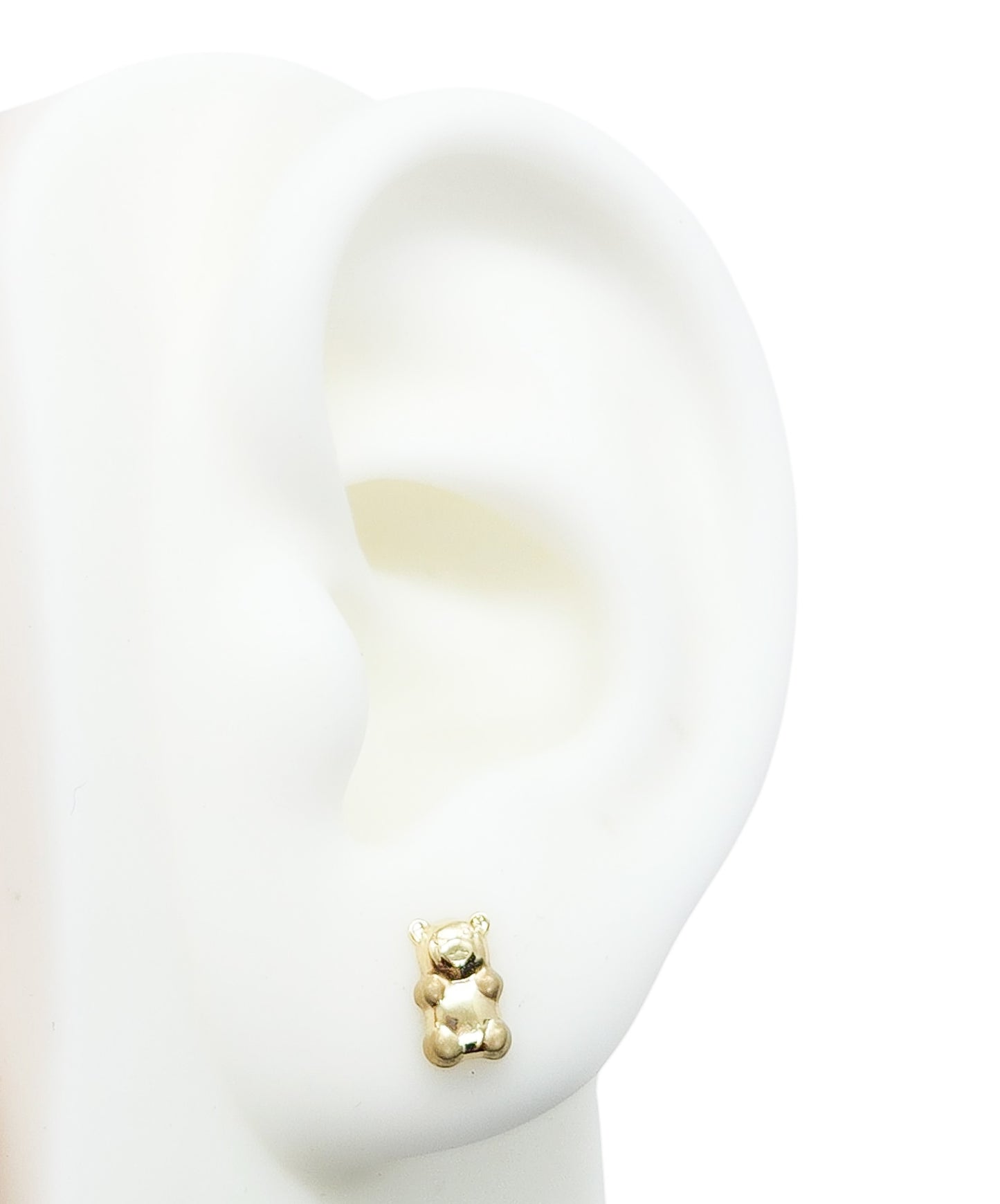 Par o Pieza de Broquel oso gomita oro 10k