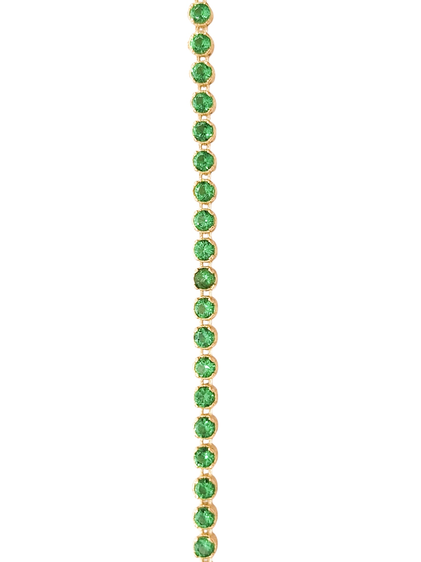 Pulsera tenis esmeralda oro amarillo oro 10k