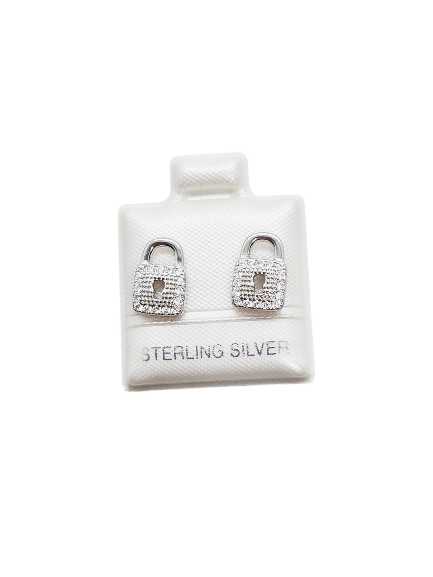 Par de Broquel candado PREMIUM plata 925