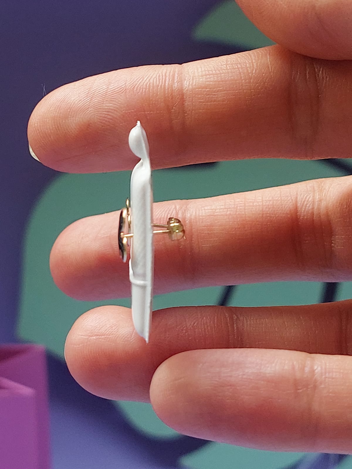 Par o Pieza de Broquel Oro 10k Disney