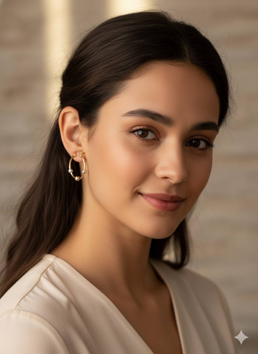 Arracadas con triple bola 3 oros