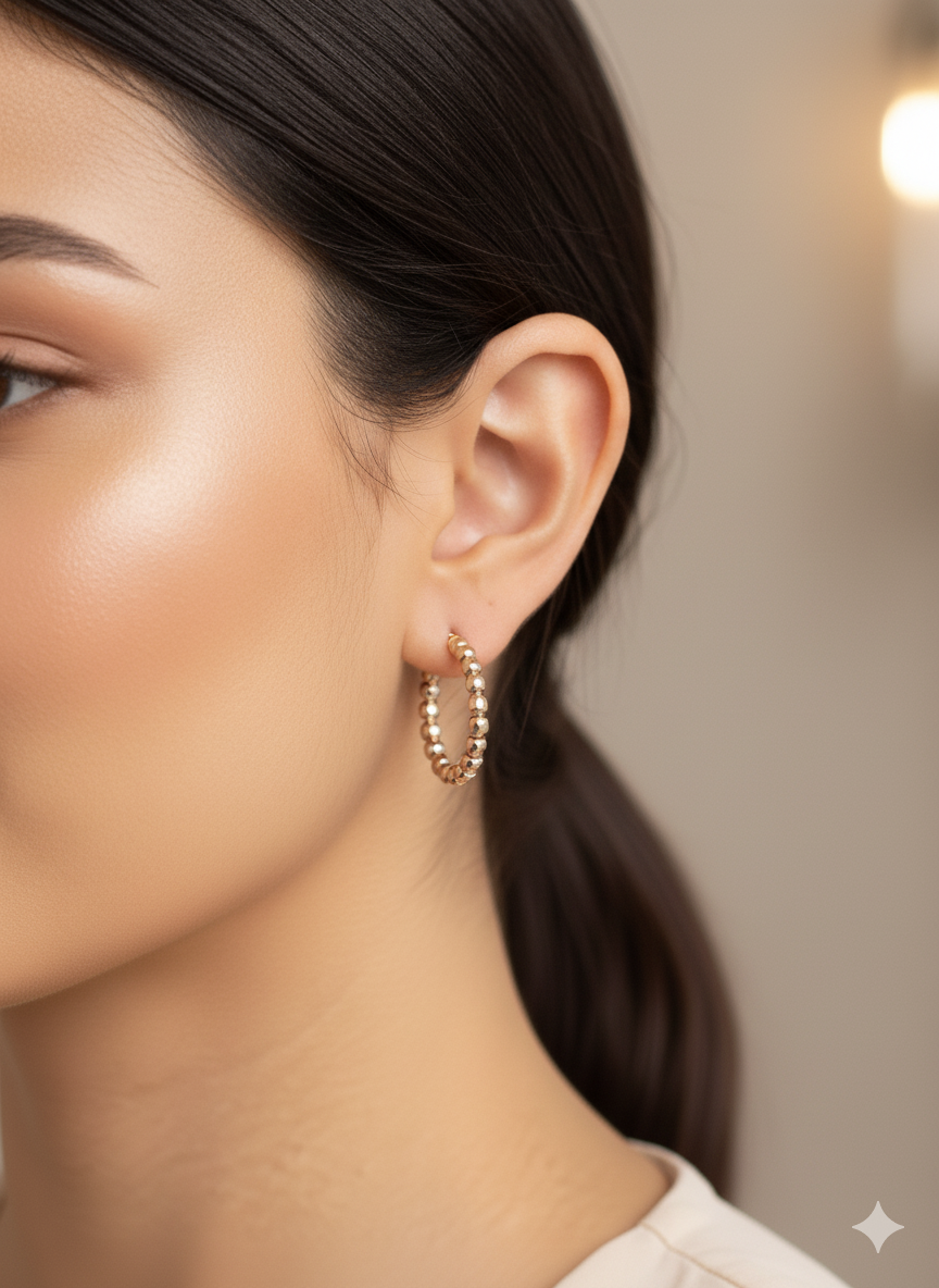 Arracadas bolas 3 oros GRANDE