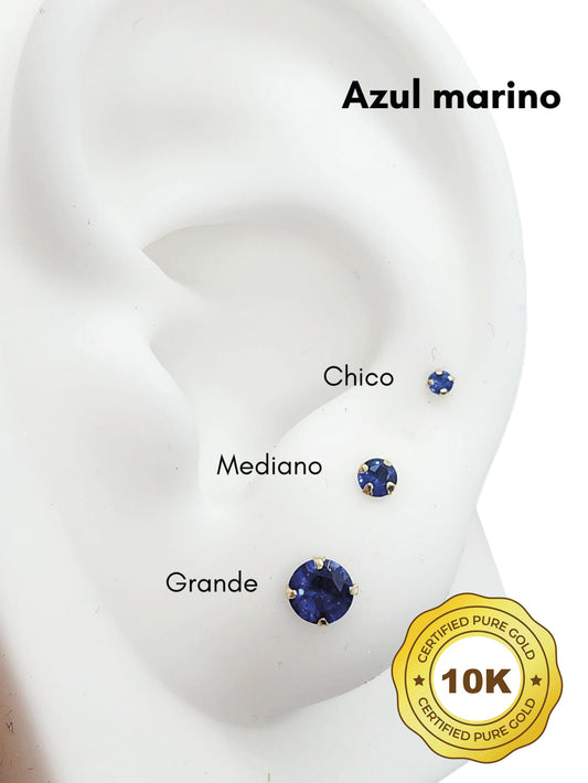 Par de Broquel básico recto AZUL MARINO