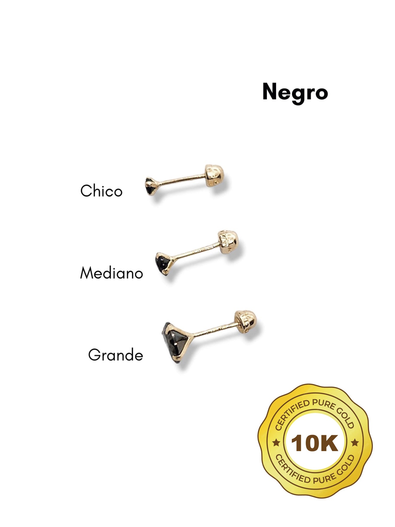 Par de Broquel básico recto NEGRO