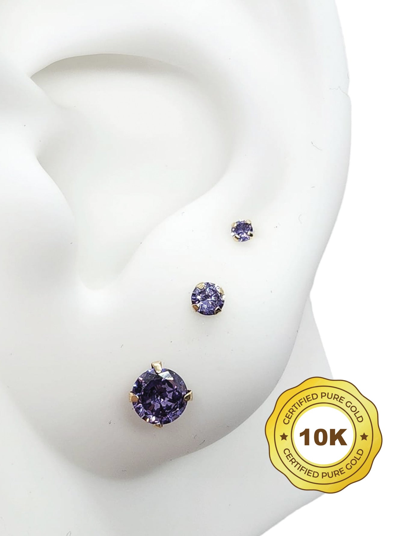 Par de Broquel básico recto MORADO