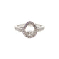 Solitario gota giratorio plata 925 PREMIUM