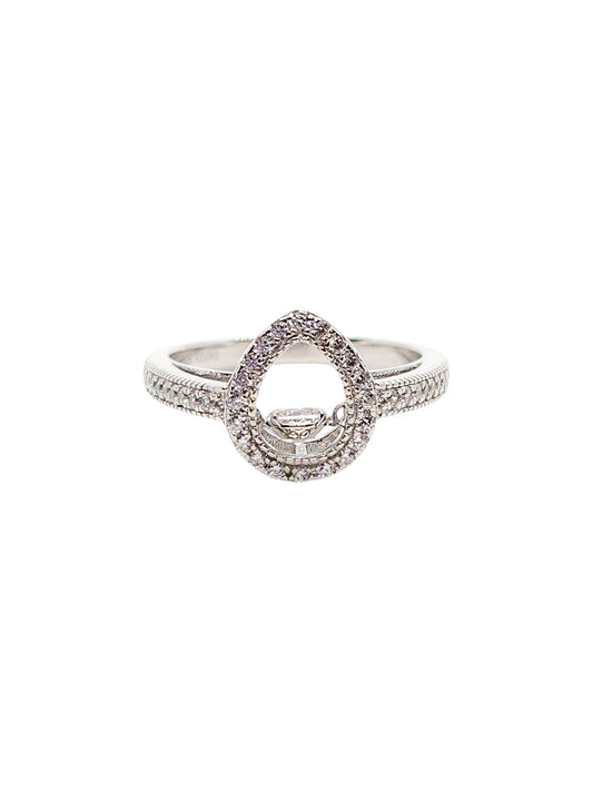 Solitario gota giratorio plata 925 PREMIUM