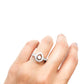 Solitario gota giratorio plata 925 PREMIUM