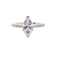 Solitario corte marquisse plata 925 PREMIUM