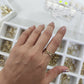Anillo corazon y lineas oro 10k dorado