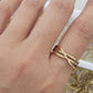 Anillo corazon y lineas oro 10k dorado