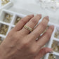 Anillo corazón con piedras y cadenas oro 10k dorado