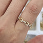 Anillo eslabones oro 10k dorado