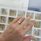 Anillo ovalado 3d y plano con piedra oro 10k dorado