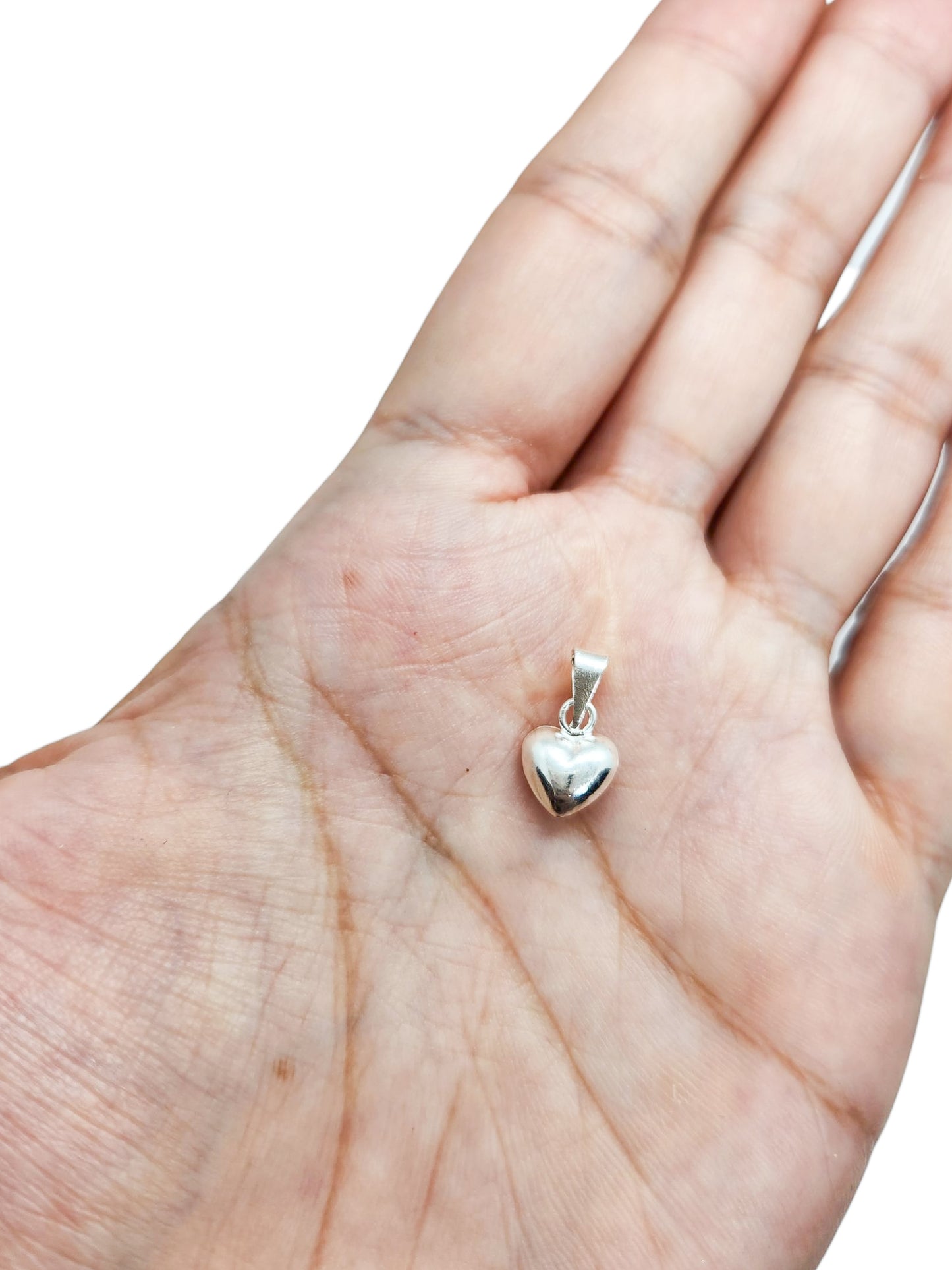 Dije corazón bombon plata 925