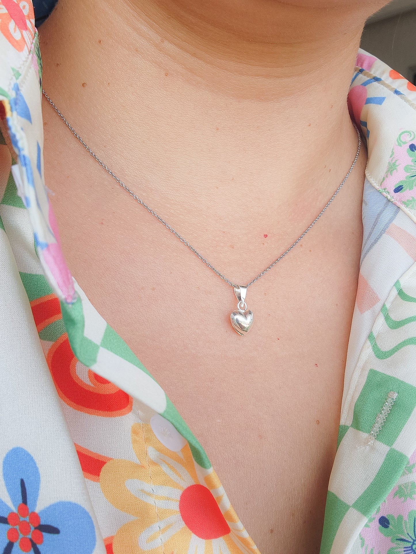 Dije corazón bombon plata 925