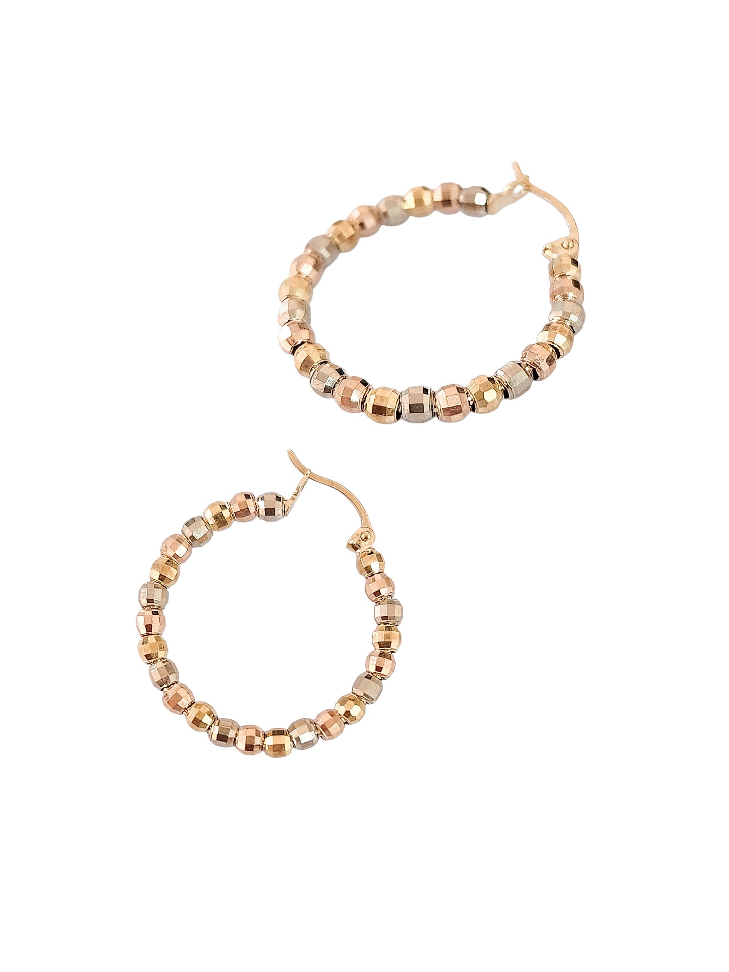 Arracadas bolas 3 oros GRANDE