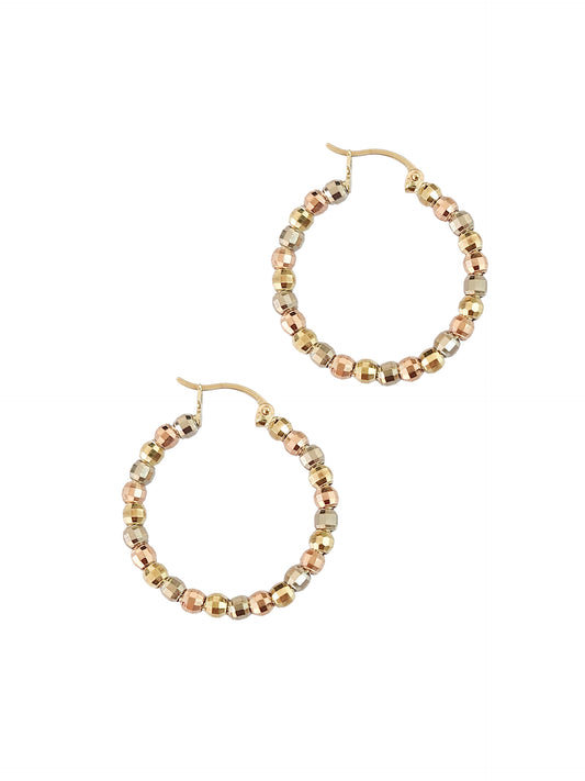 Arracadas bolas 3 oros GRANDE