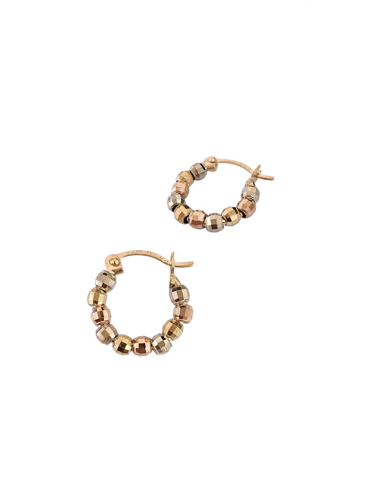 Arracadas bolas 3 oros CHICAS