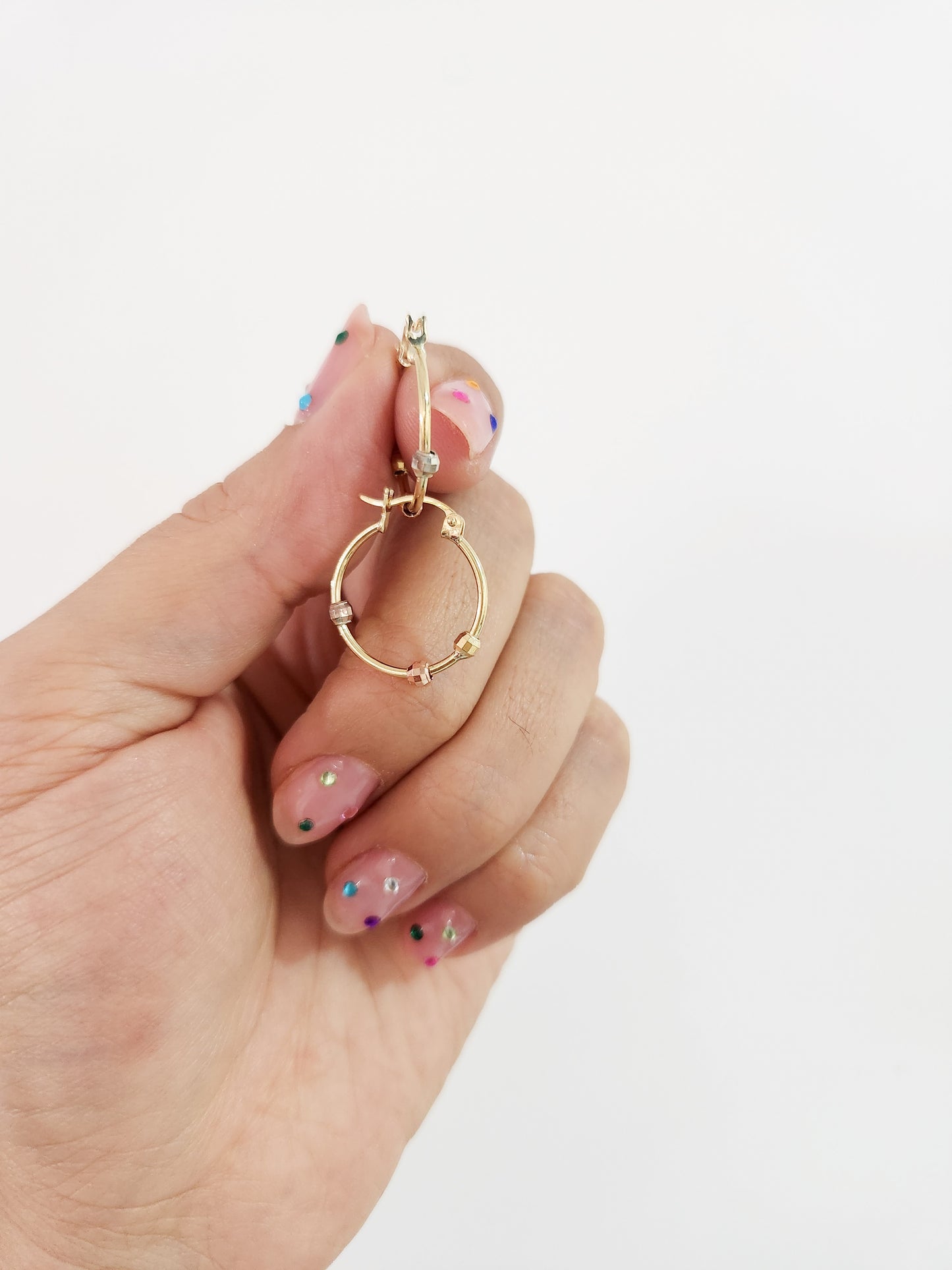 Arracadas con triple bola 3 oros