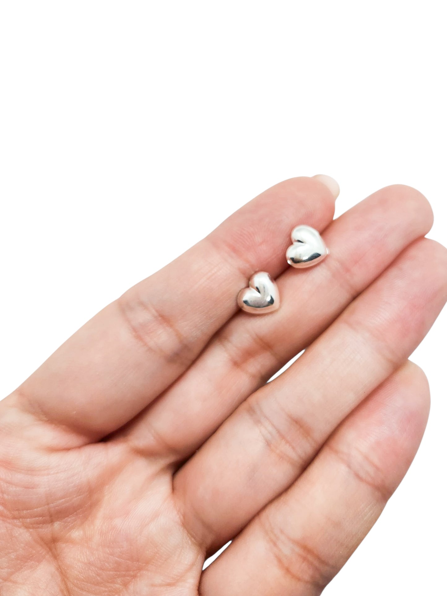 Par de broquel corazón bombi XL plata 925