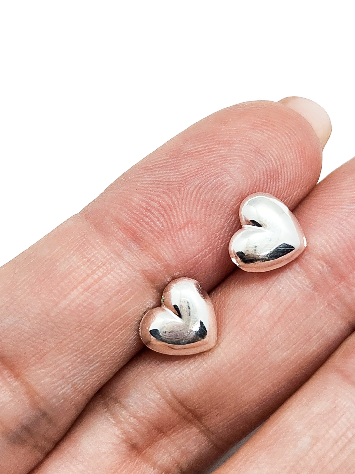 Par de broquel corazón bombi XL plata 925