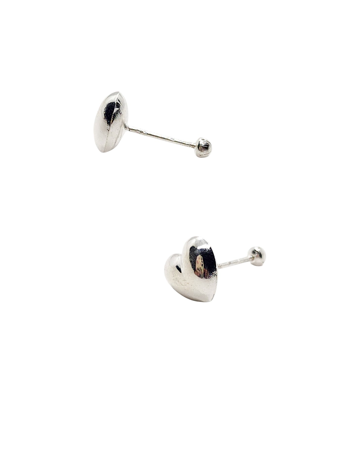 Par de broquel corazón bombi XL plata 925