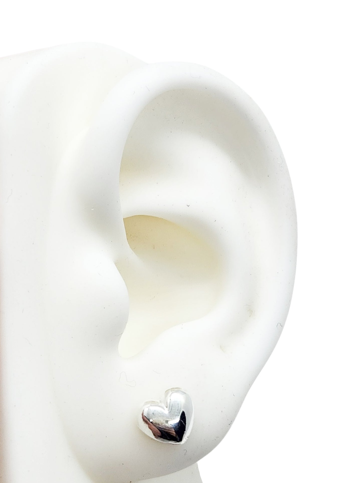 Par de broquel corazón bombi XL plata 925